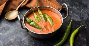 Hyderabadi Mirchi Ka Salan (Hyderabad Green Chilli Curry)