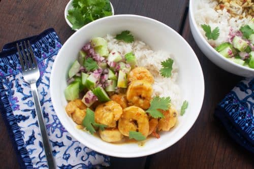 Coconut Prawns with Cucumber Salad 1 Coconut Prawns with Cucumber Salad