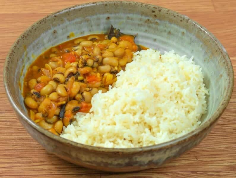Lobia (Black-Eyed Peas Curry) with Ghee Rice