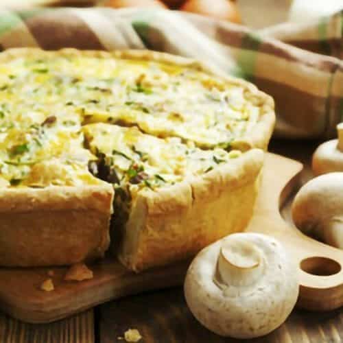 Chicken and Mushroom Quiche