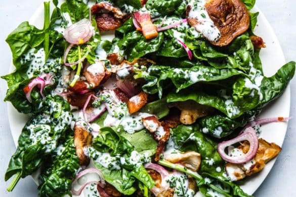 Skate and Spinach Salad