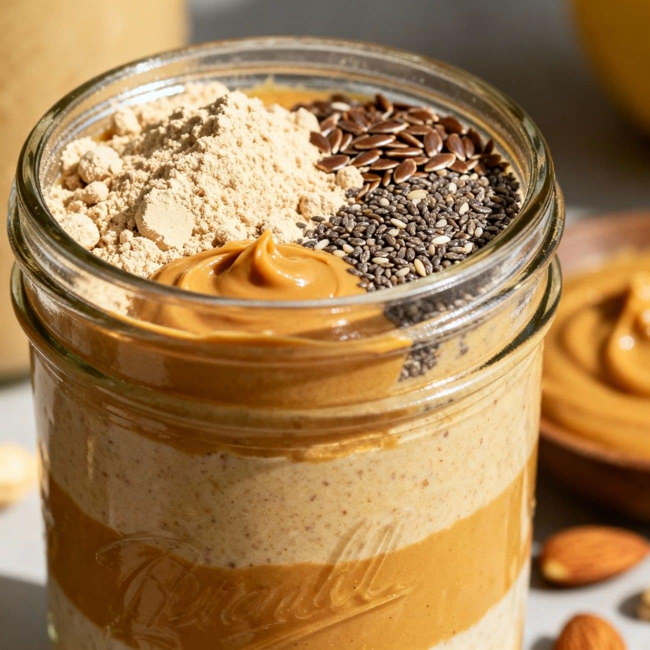 How to Create the Perfect Smoothies for Any Occasion? 4 Protein powder peanut butter chia seeds flaxseeds almond butter