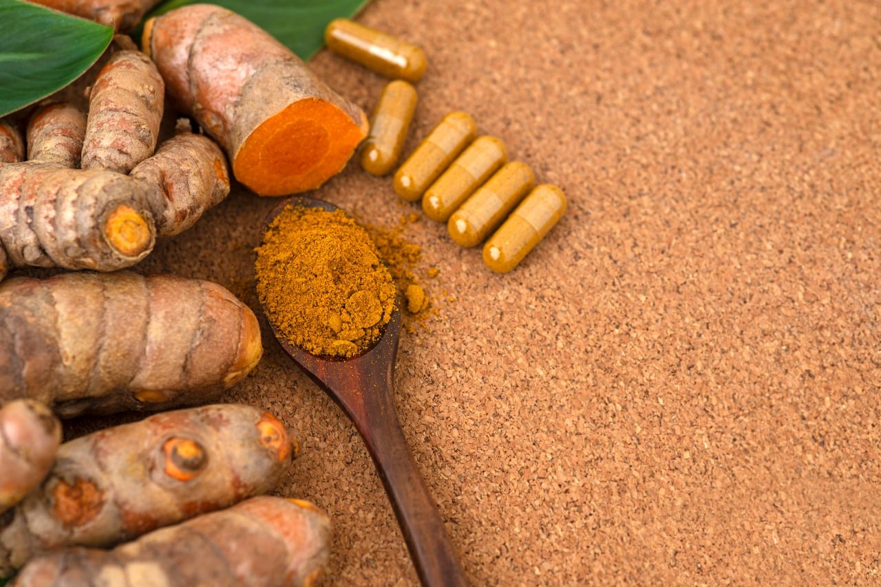 Turmeric medicine capsules