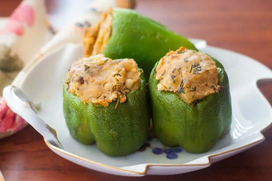 Stuffed Capsicums (Aloo Bharwa Shimla Mirch)