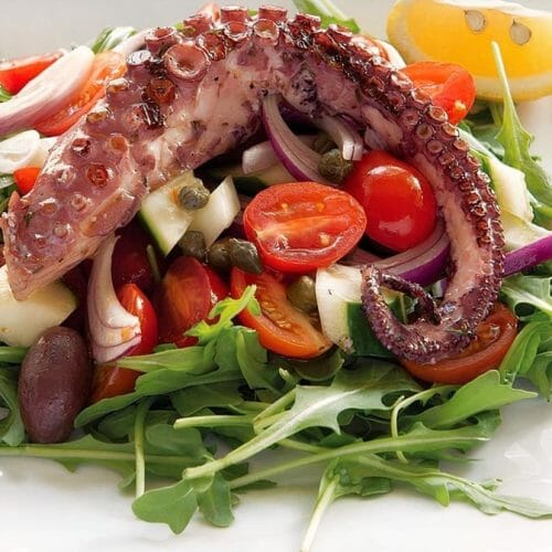 Baby Octopus and Herb Salad