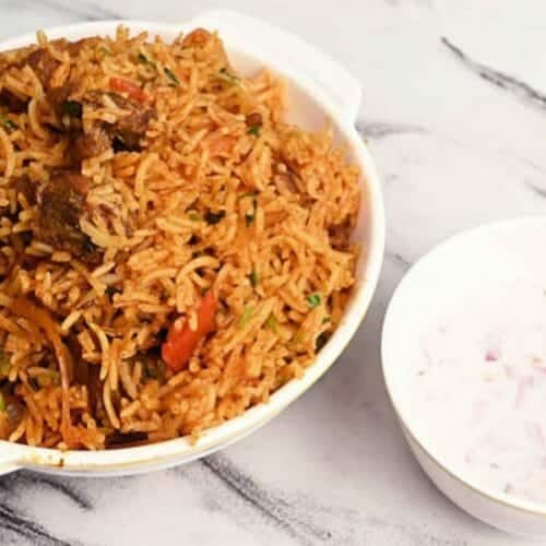 Curried Mutton Pulao