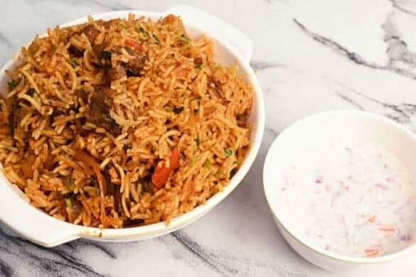 Curried Mutton Pulao
