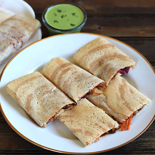 Oats Dosa Roll 1 Oats Dosa Roll
