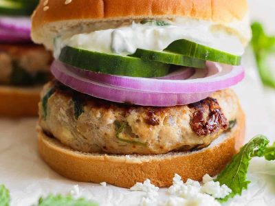 Sweet Potato and Feta Burger