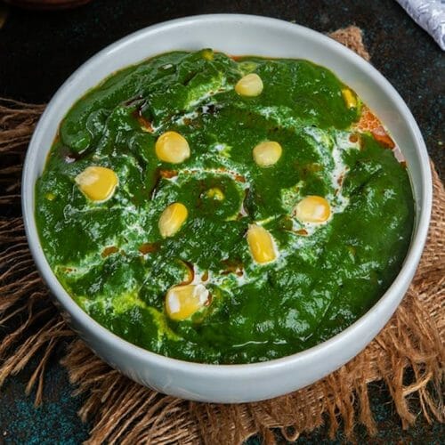 Palak Makai Malai (Spinach Corn Curry)