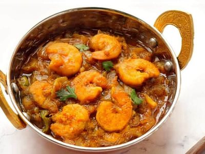 Veinchana Royyalu (Curried Prawns)
