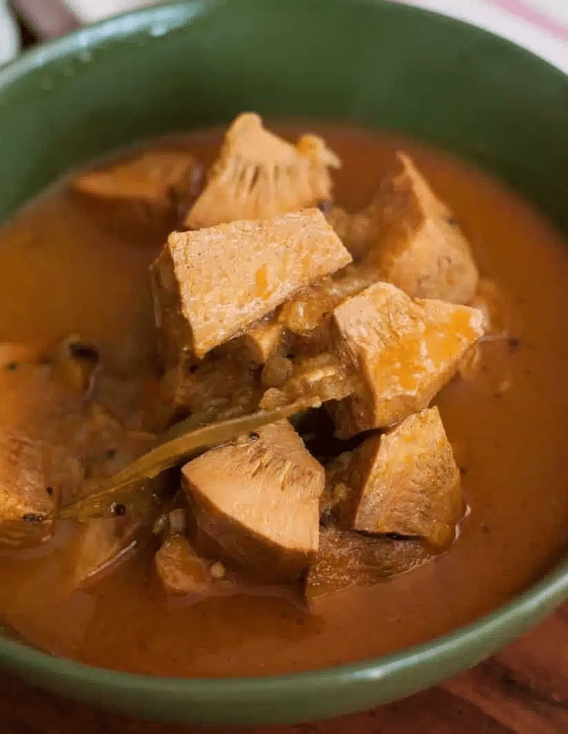 What Is Jackfruit and What Are 13 Easy Recipes to Try? 1 Baby Jackfruit Curry on a green bowl