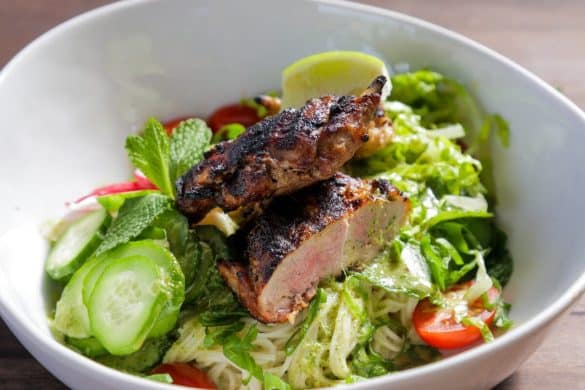 Mediterranean Grilled Quail Salad