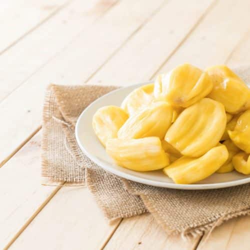 What Is Jackfruit and What Are 13 Easy Recipes to Try? 33 Raw jackfruits placed over a white plate