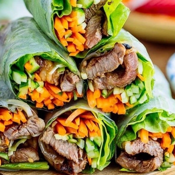Vietnamese Roast Pork Salad Wraps Recipe Vietnamese Roast Pork Salad Wraps Recipe
