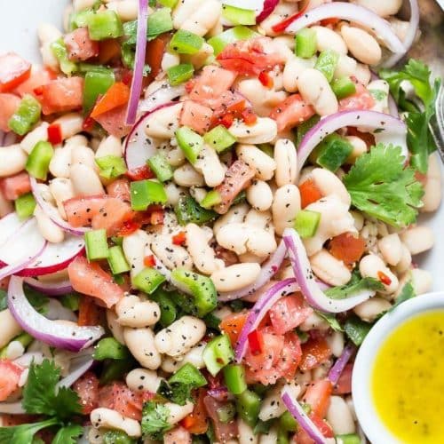 Cannellini Bean Salad with Bacon and Onion