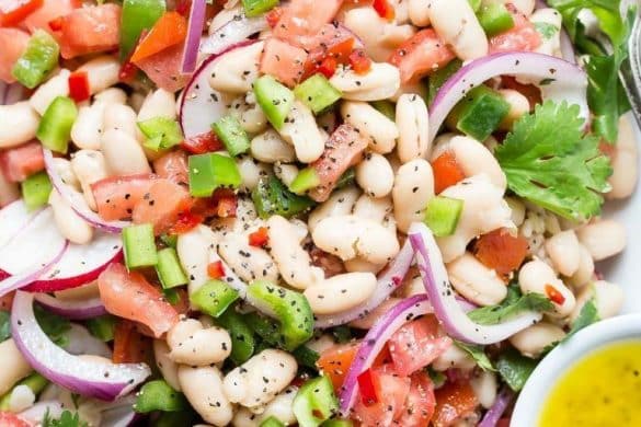 Cannellini Bean Salad with Bacon and Onion
