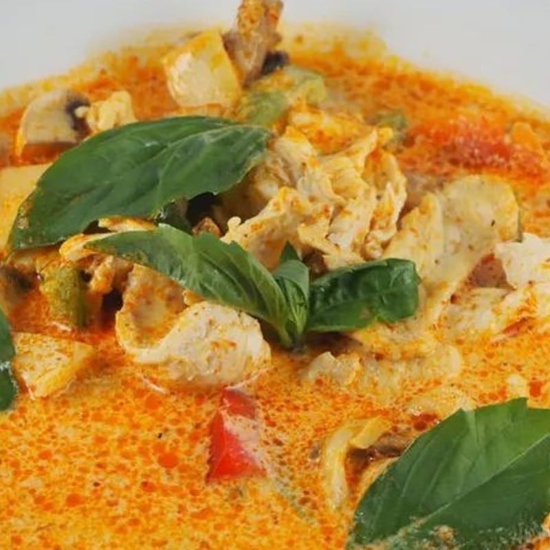 Red Chicken Curry with Bamboo Shoots