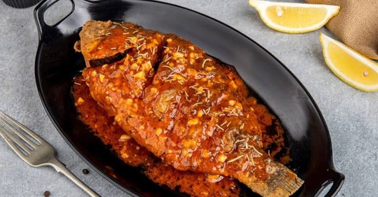 Stuffed Fish with Almond Sauce