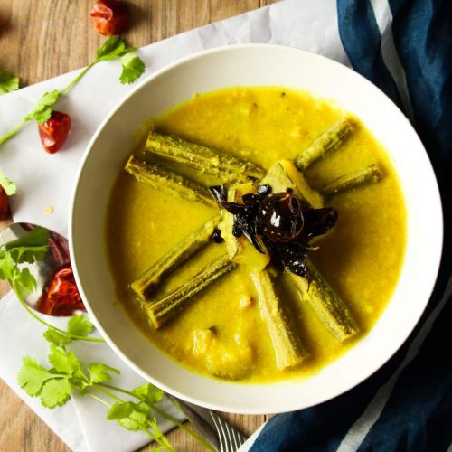 Drumstick and Mango Curry with Coconut