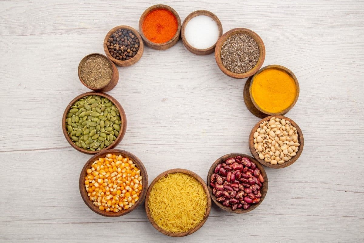 Dry Ingredients on a table