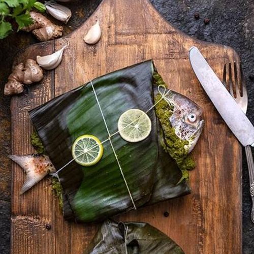 Fish in Banana Leaves