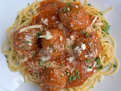 Spaghetti with Chicken Meatballs