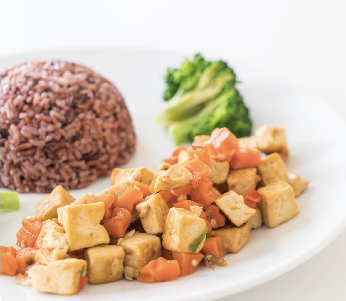 Tofu with brown rice