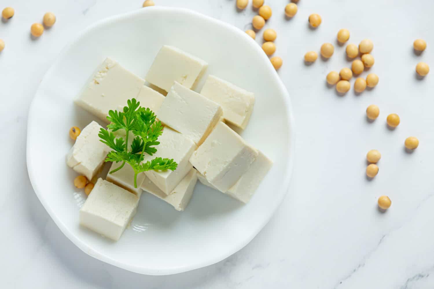 Which Heart Healthy Foods Should You Eat Daily? 17 Tofu chunks dressed with beans