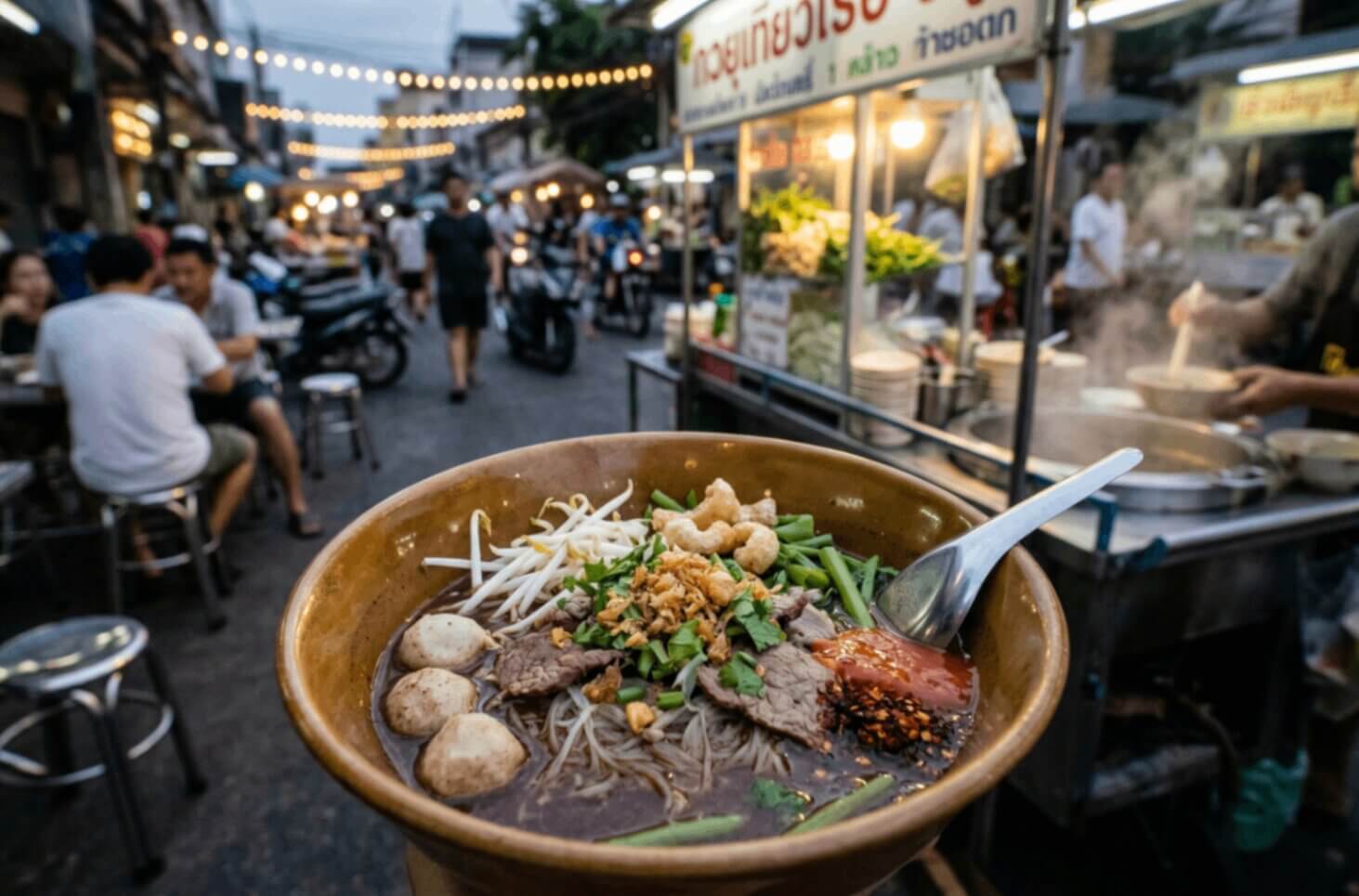 What Are the Best Thai Food Dishes You Must Try? 12 Boat Noodles Thai Street Food Soup with Beef Rice Noodles and Herbs