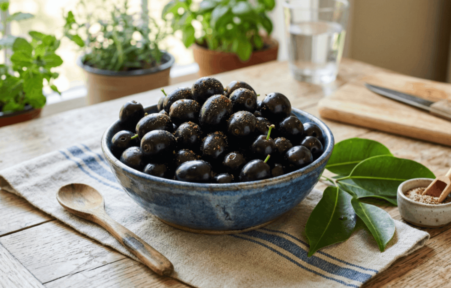 What Are 10 Powerful Jamun Benefits You Should Know? 1 Fresh Jamun Snack Bowl Healthy Black Plum Snack