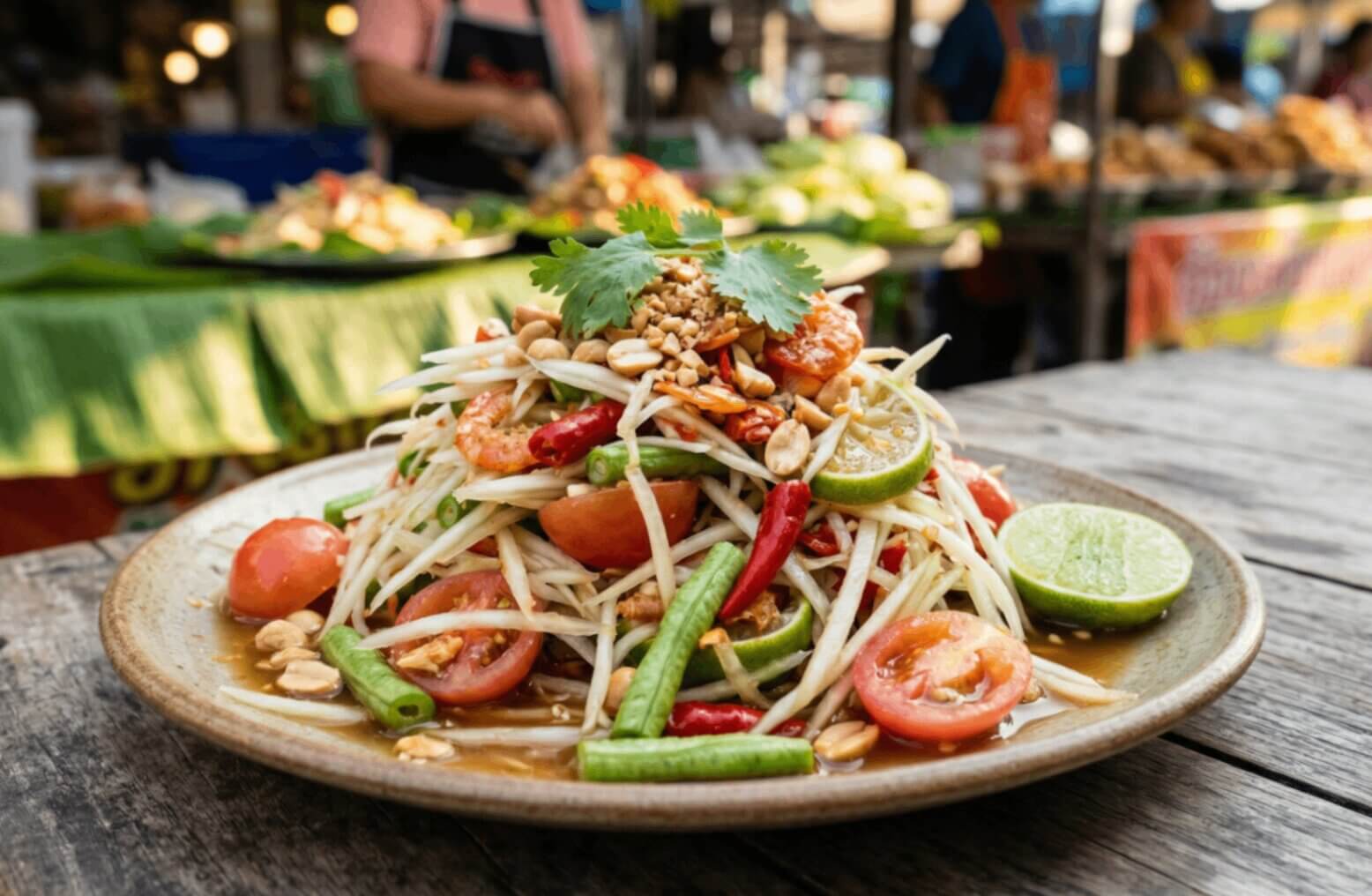 What Are the Best Thai Food Dishes You Must Try? 4 Som Tum Fresh Papaya Salad Thai Street Food