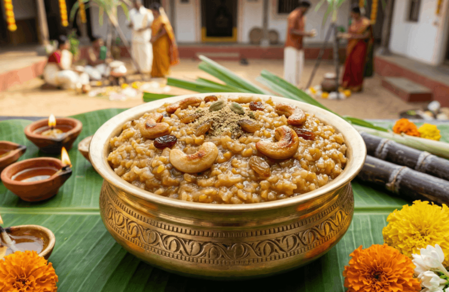 What Are the 15 Traditional Tamil New Year Dishes You Must Try? 3 Sakkarai Pongal Traditional Tamil New Year Festive Sweet Rice