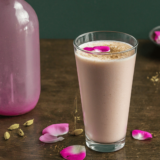 spiced rose lassi