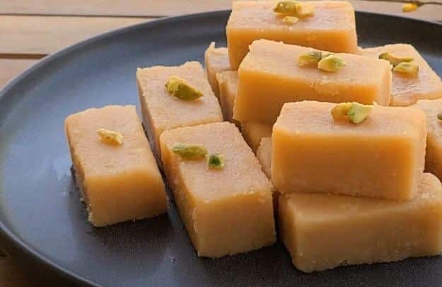 Where Can You Find the Best South Indian Food? 20 Golden Mysore Pak sweet made with ghee and gram flour