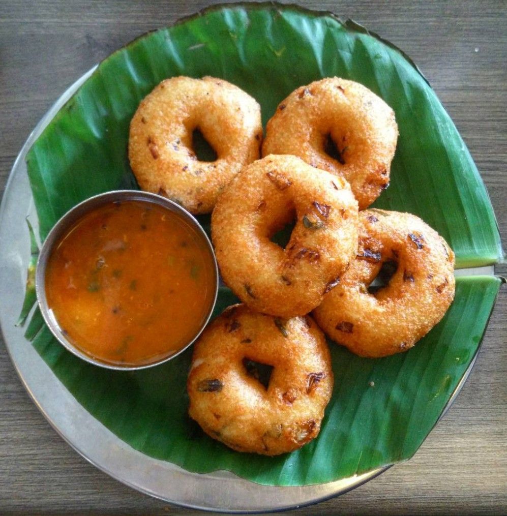 Where Can You Find the Best South Indian Food? 5 Golden crispy medu vada served with sambar and coconut chutney
