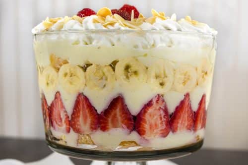 Strawberry Banana Cream Trifle 1 Strawberry Banana Cream Trifle