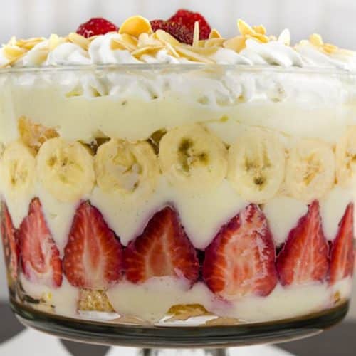 Strawberry Banana Cream Trifle