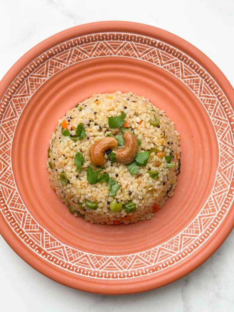 Wheat Rava Vegetable Upma