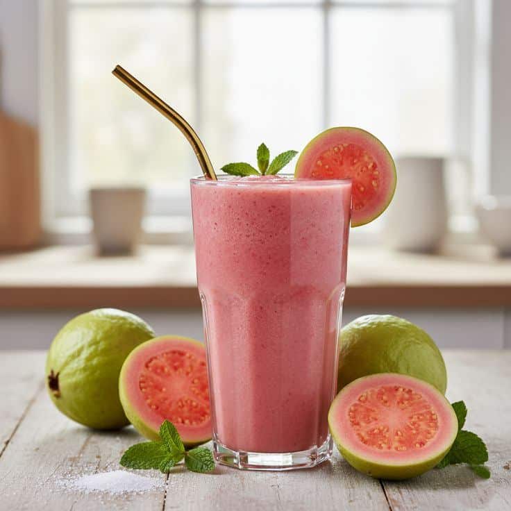 What are the Daily Guava Benefits You Can’t Ignore? 1 Fresh guava juice in a glass made from ripe guava fruit