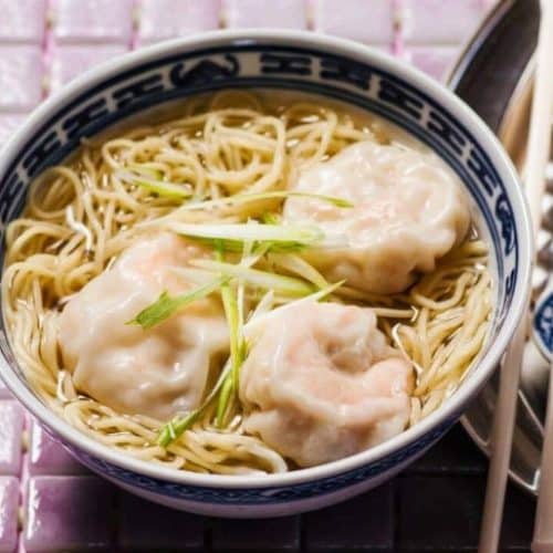 Chicken and Prawn Wonton Noodle Soup