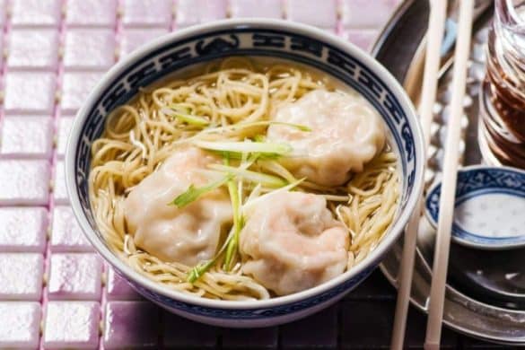 Chicken and Prawn Wonton Noodle Soup