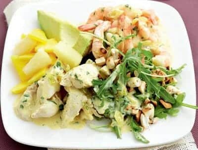 Chicken Prawn Avocado Salad