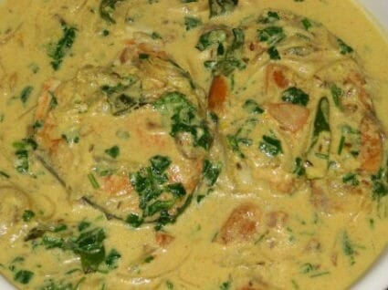 Kerala style Fish cooked in Coconut Milk