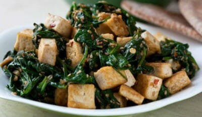 Tofu Spinach Stir Fry