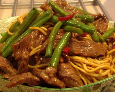 beef bean noodles