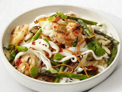 grilled shrimp rice noodle salad