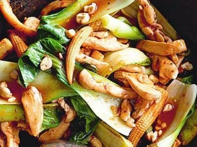 Lemongrass Chicken with Basil and Cashews