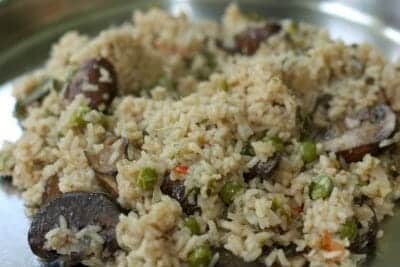 mushroom pulao