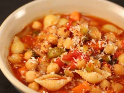 Chickpeas and Pasta Soup